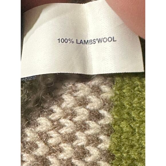 Gap brown green lambswool knit scarf - Picture 4 of 6